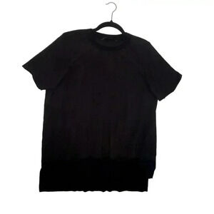 Athleta Womens Short Sleeve Black Tee